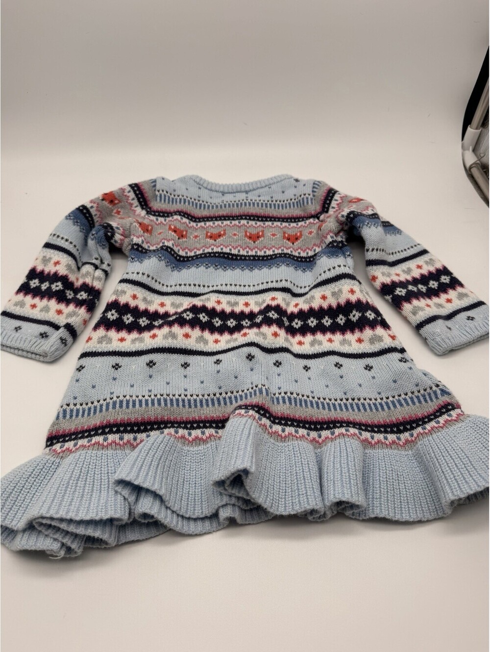 Gymboree sweater dress 12-18m blue winter
